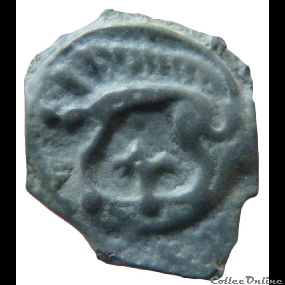 Série 38 ( classe Ih ) potin à la tête d'indien monnaie antique gauloise serie 38 classe ih potin a la tete indien