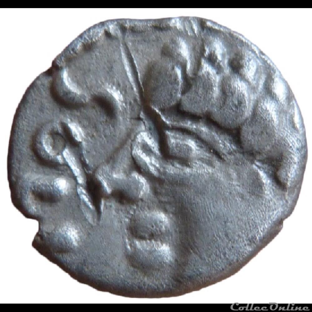 Denier SOLIMA / COLIMA au gros oeil classe I monnaie antique gauloise denier solima colima au gros oeil classe i