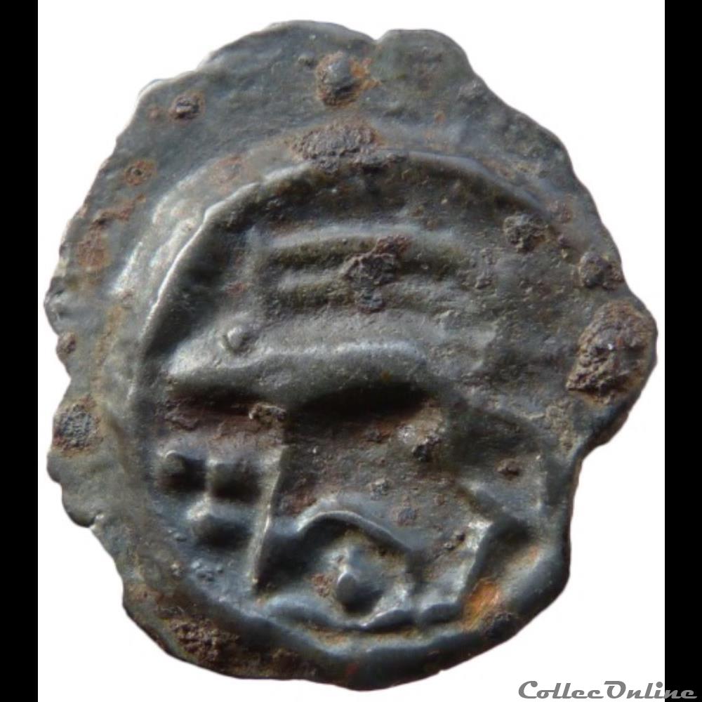 Série 968 DT S 3264 A var potin à la tête janiforme monnaie antique gauloise serie 968 dt s 3264 a var potin a la tete janiforme