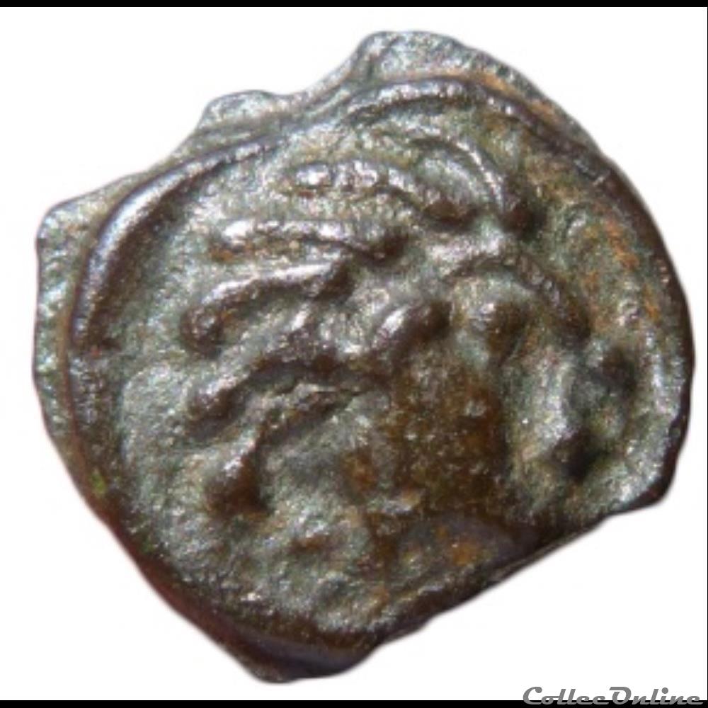 Série 559 DT 2640 Potin à la tête d'indien monnaie antique gauloise serie 559 dt 2640 potin a la tete indien