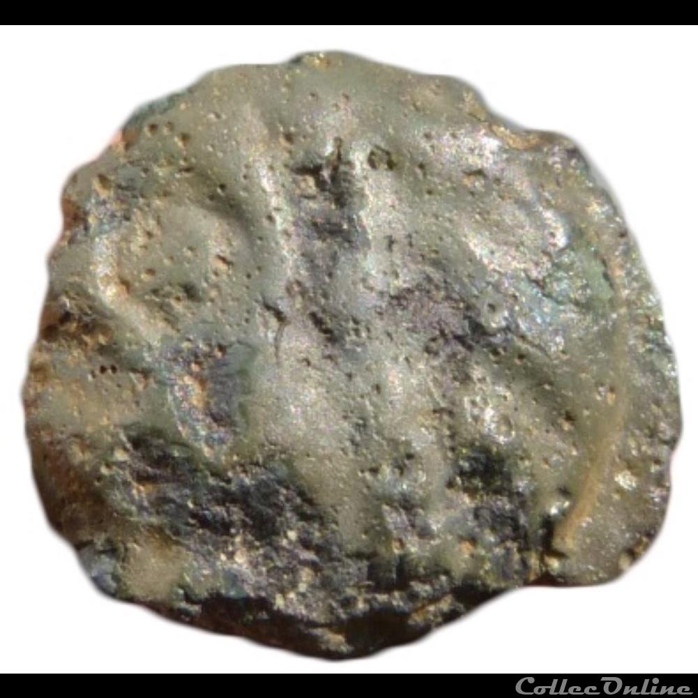monnaie antique gauloise serie 38 classe i j potin a la tete indien