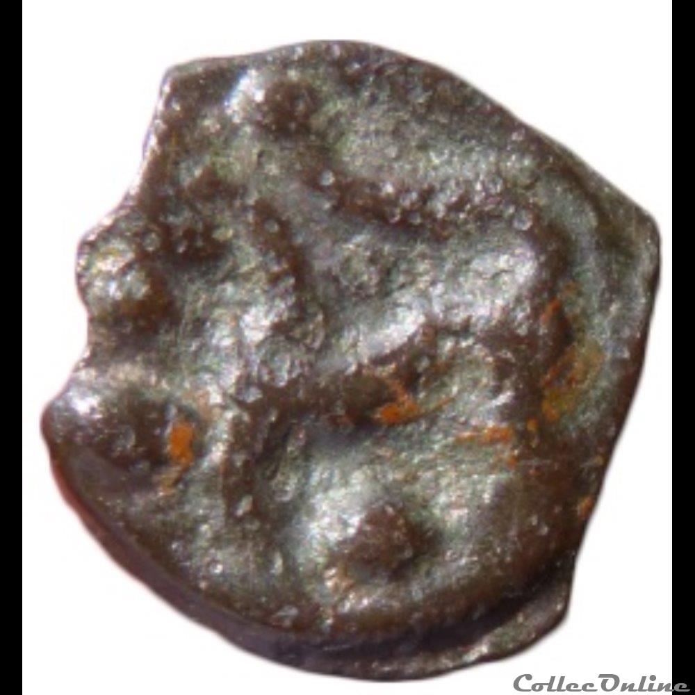 Série 559 DT 2640 Potin à la tête d'indien monnaie antique gauloise serie 559 dt 2640 potin a la tete indien