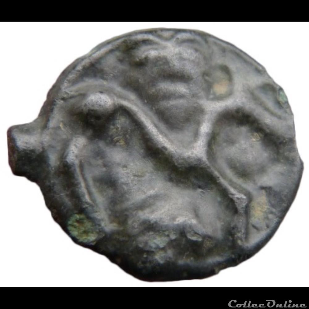 monnaie antique gauloise dt2656 potin au cheval et aux deux tetes coupees