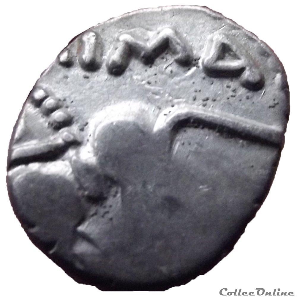 Denier SOLIMA / COLIMA au gros oeil classe I monnaie antique gauloise denier solima colima au gros oeil classe i