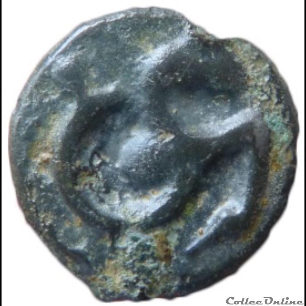 Série 890 DT 3203 Potin à l'hippocampe monnaie antique gauloise serie 890 dt 3203 potin a hippocampe