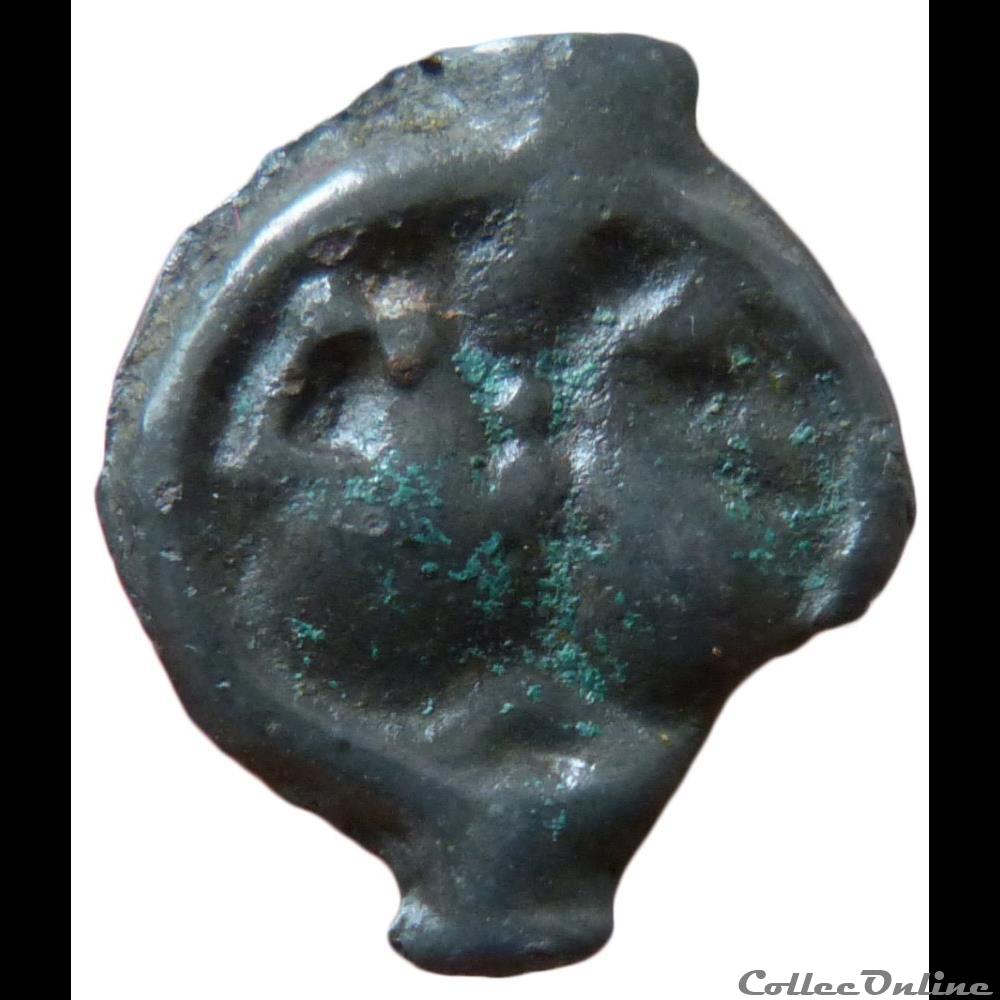 Série 968 DT S 3264 A var potin à la tête janiforme monnaie antique gauloise serie 968 dt s 3264 a var potin a la tete janiforme