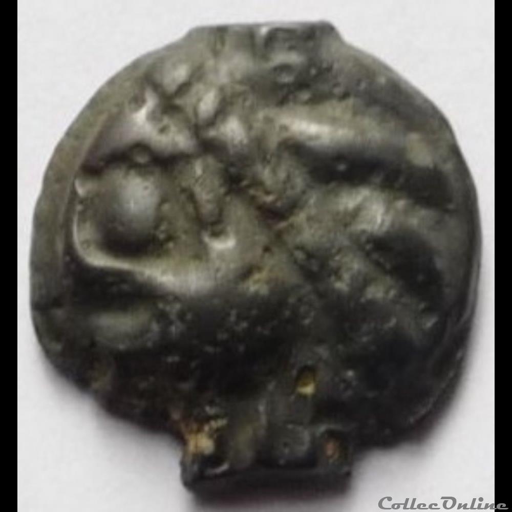 monnaie antique gauloise serie 38 classe i j potin a la tete indien