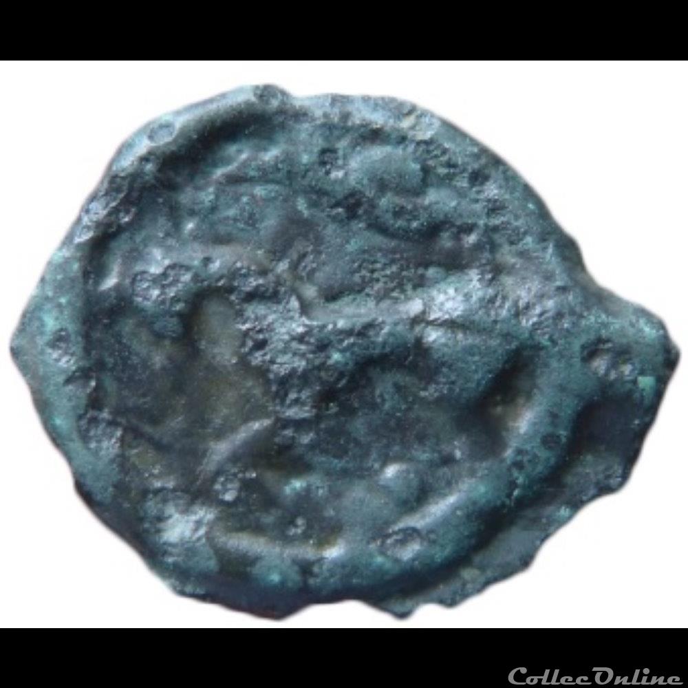 Série 559 DT 150 Potin à la tête casquée et à la rosace monnaie antique gauloise serie 559 dt 150 potin a la tete casquee et a la rosace
