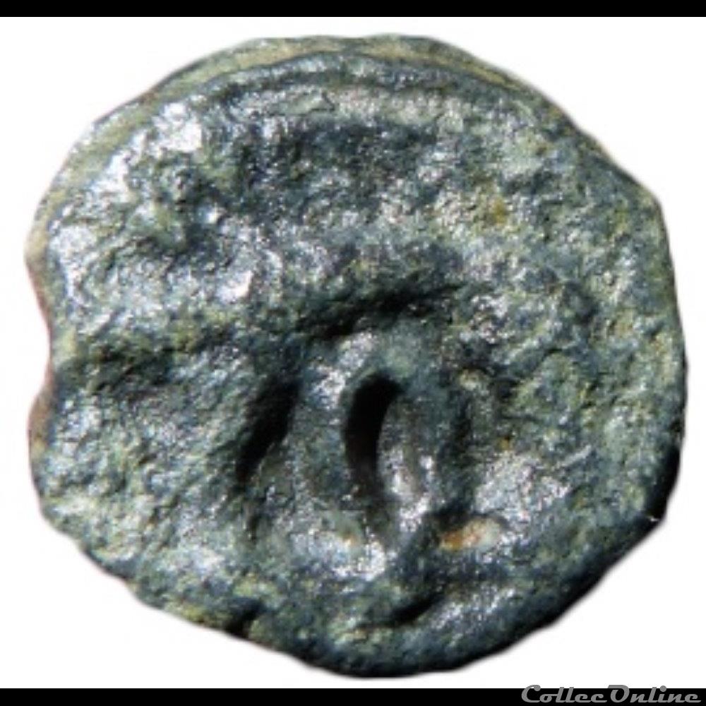 monnaie antique gauloise serie 38 classe i d potin a la tete indien