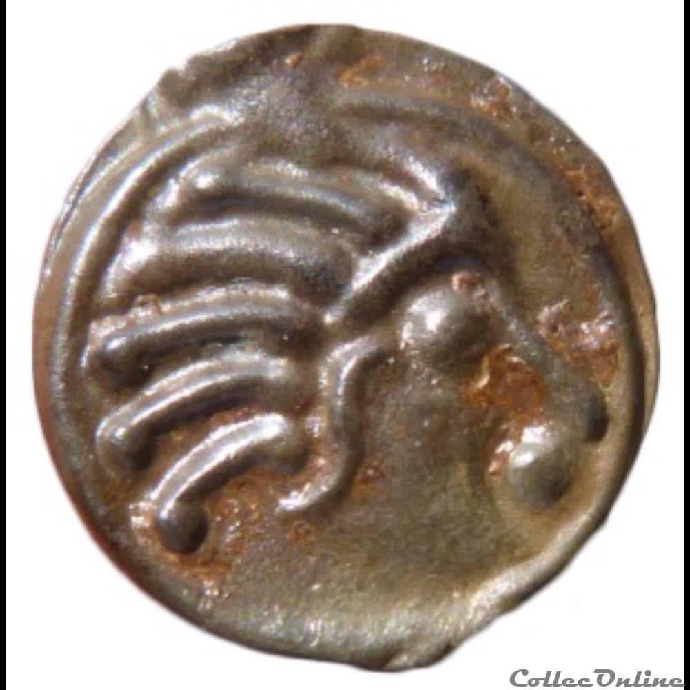 Série 559 DT 2640 Potin à la tête d'indien monnaie antique gauloise serie 559 dt 2640 potin a la tete indien