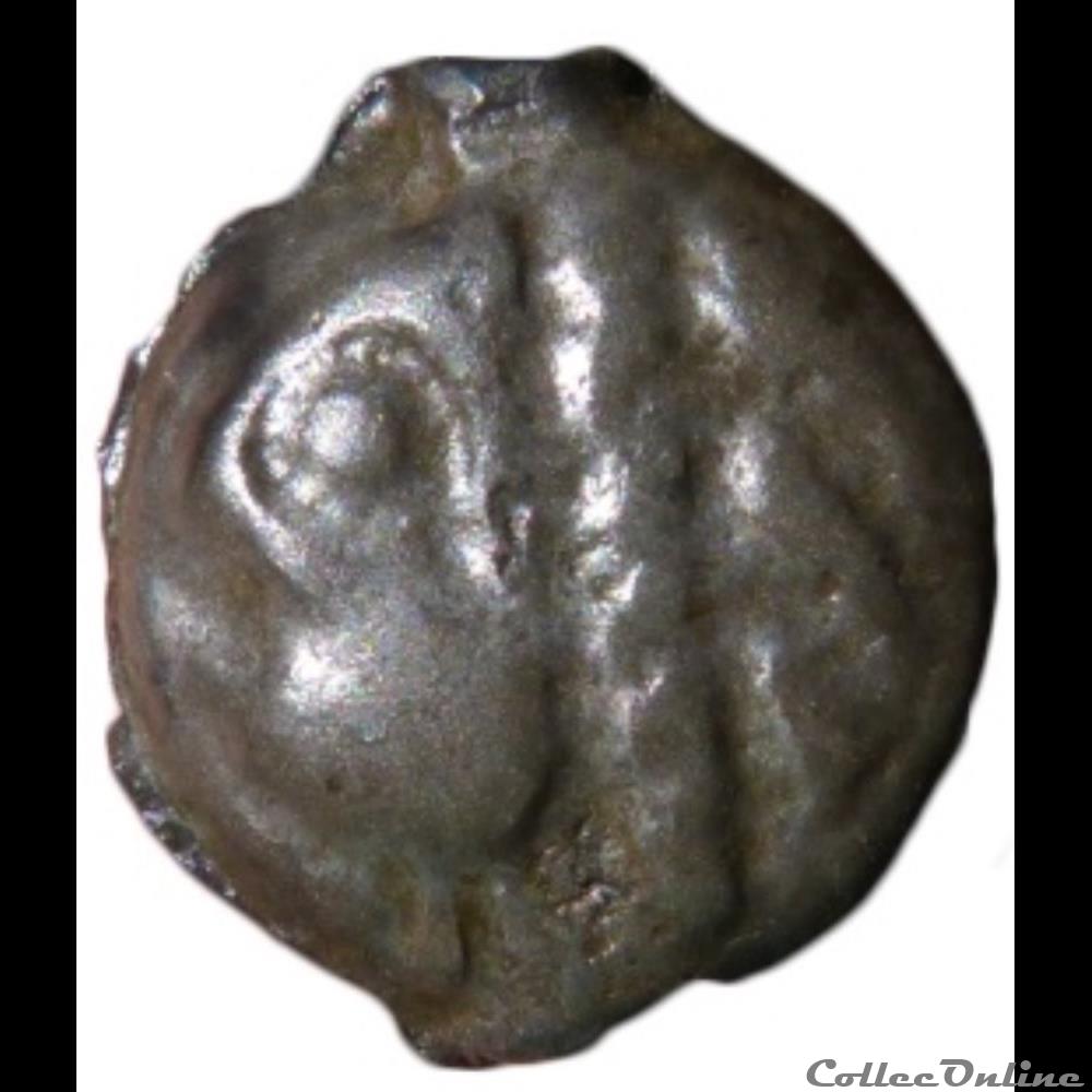 Série 38 ( classe Ik ) potin à la tête d'indien monnaie antique gauloise serie 38 classe ik potin a la tete indien