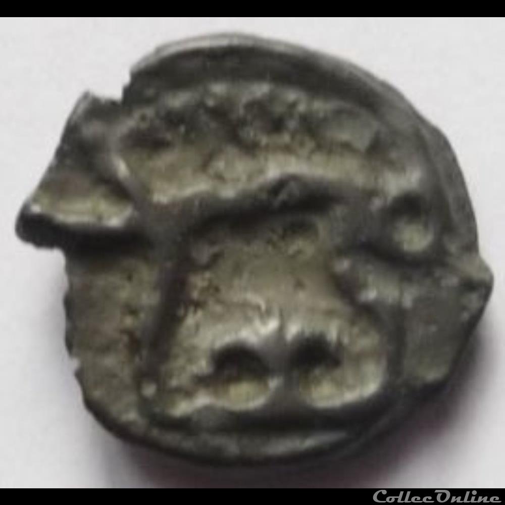 monnaie antique gauloise serie 38 classe i j potin a la tete indien