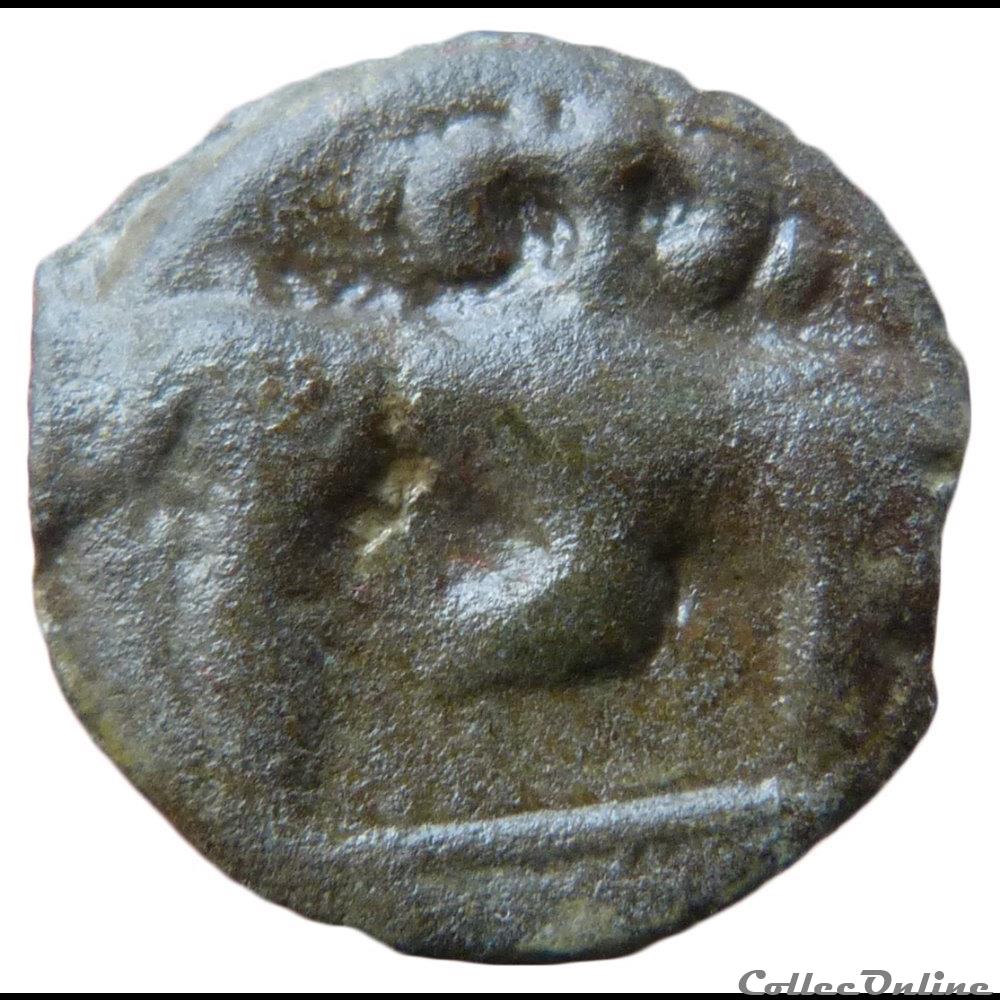 DT 229 potin au taureau et au lys, classe II monnaie antique gauloise dt 229 potin au taureau et au lys classe ii