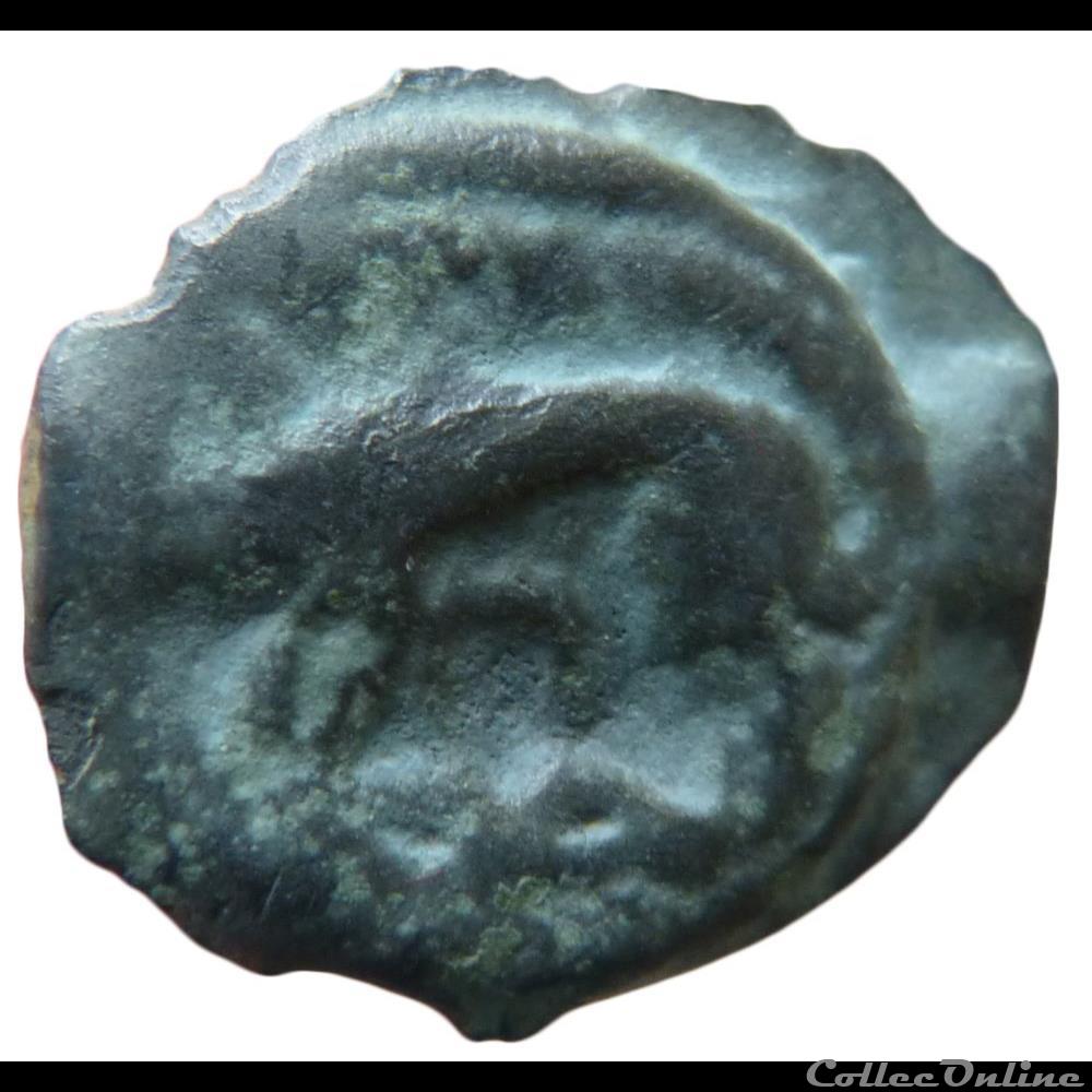 Série 38 ( classe I c ) potin à la tête d'indien monnaie antique gauloise serie 38 classe i c potin a la tete indien
