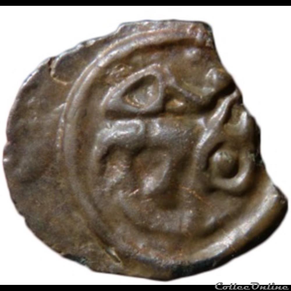 Série 24 DT 155 potin au guerrier courant monnaie antique gauloise serie 24 dt 155 potin au guerrier courant