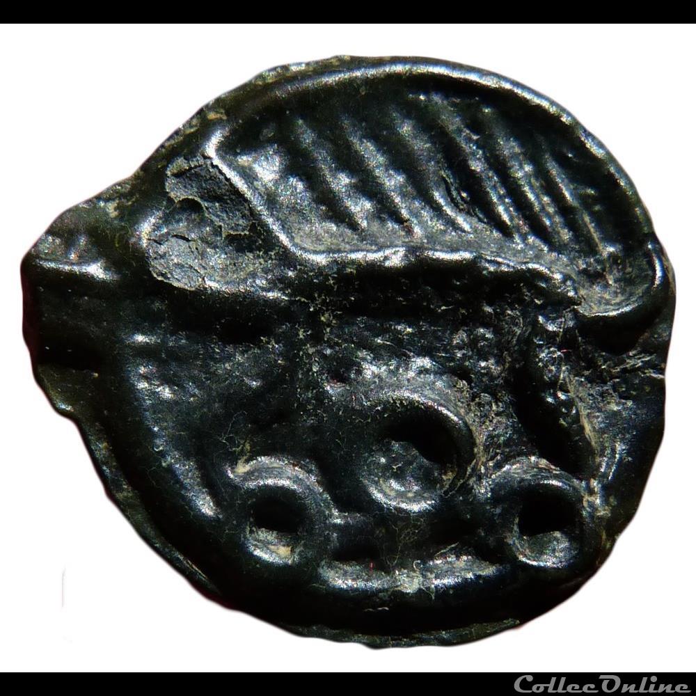 Série 38 ( classe I e ) potin à la tête d'indien monnaie antique gauloise serie 38 classe i e potin a la tete indien
