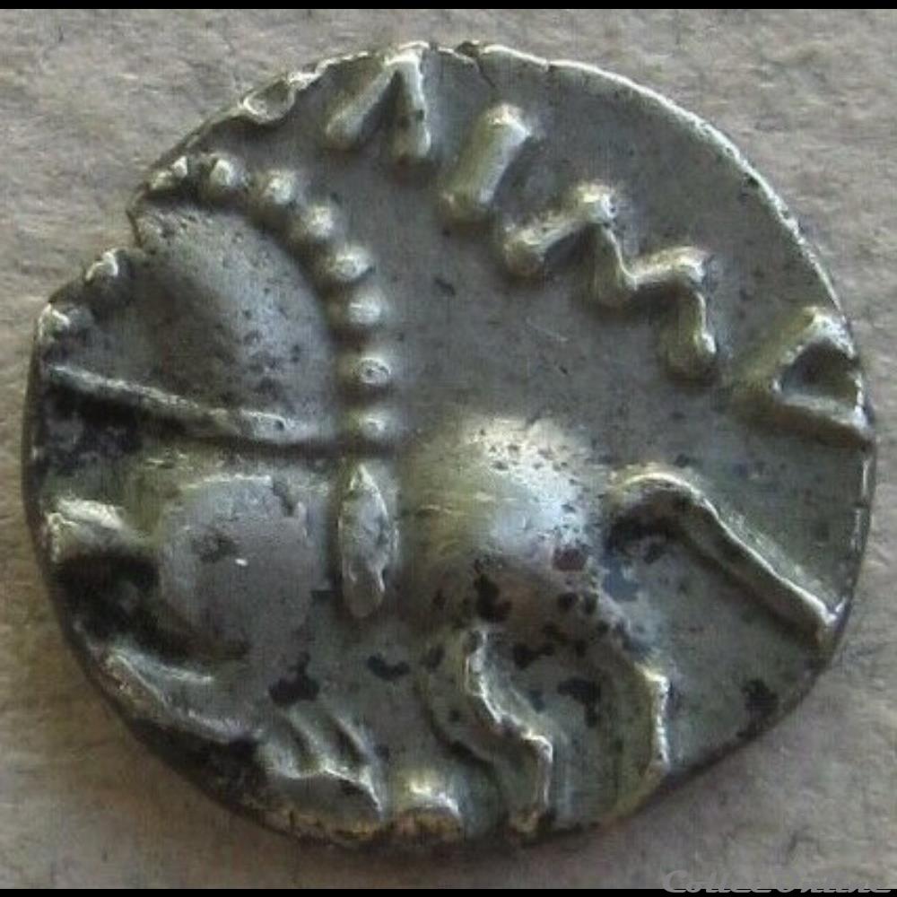 Denier SOLIMA / COLIMA au gros oeil classe I monnaie antique gauloise denier solima colima au gros oeil classe i