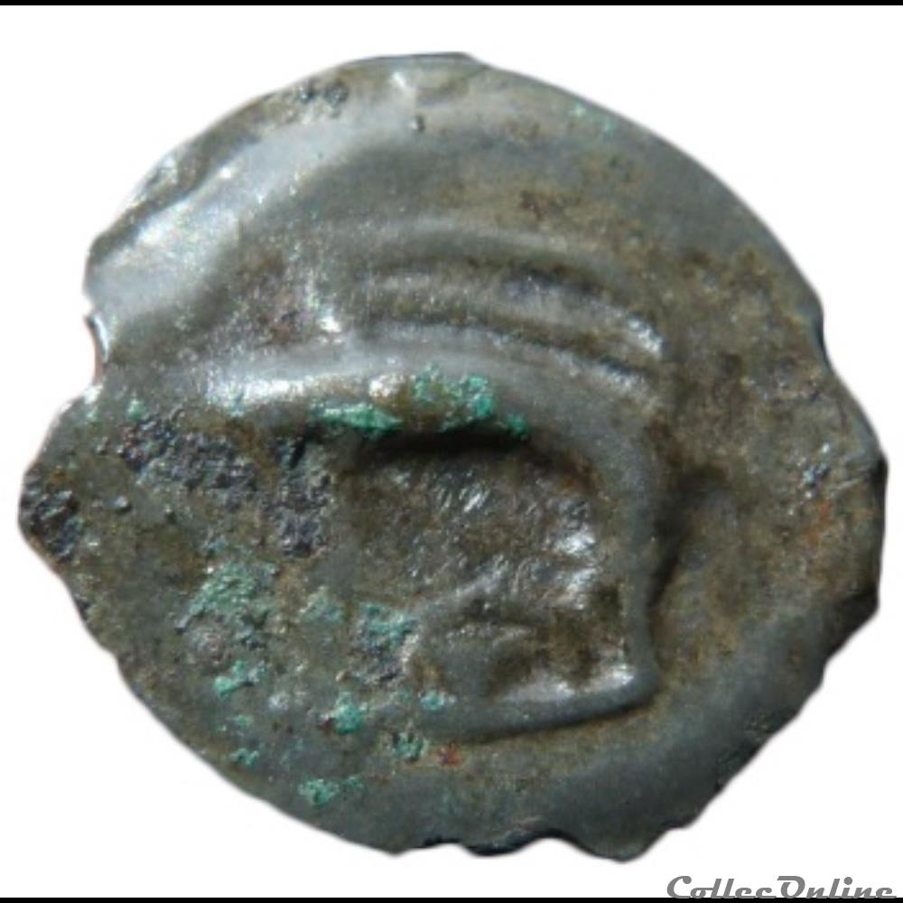 Série 968 DT S 3264 A var potin à la tête janiforme monnaie antique gauloise serie 968 dt s 3264 a var potin a la tete janiforme