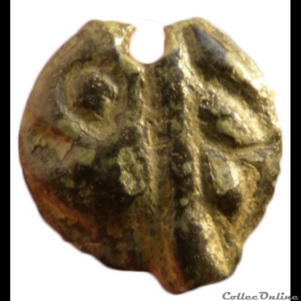 Série 38 ( classe I c ) potin à la tête d'indien / sanglier à droite monnaie antique gauloise serie 38 classe i c potin a la tete indien sanglier a droite
