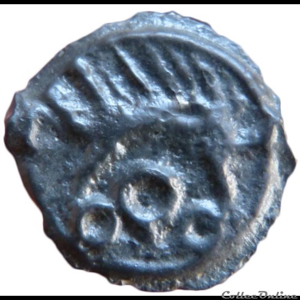 Série 38 ( classe I e ) potin à la tête d'indien monnaie antique gauloise serie 38 classe i e potin a la tete indien