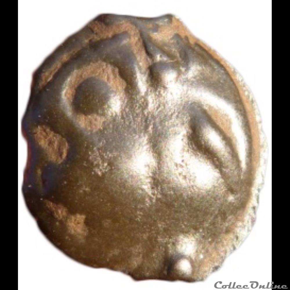 Série 38 ( classe I c ) potin à la tête d'indien / sanglier à droite monnaie antique gauloise serie 38 classe i c potin a la tete indien sanglier a droite