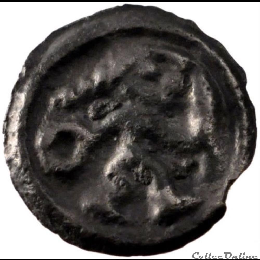 Série 24 DT 155 potin au guerrier courant monnaie antique gauloise serie 24 dt 155 potin au guerrier courant