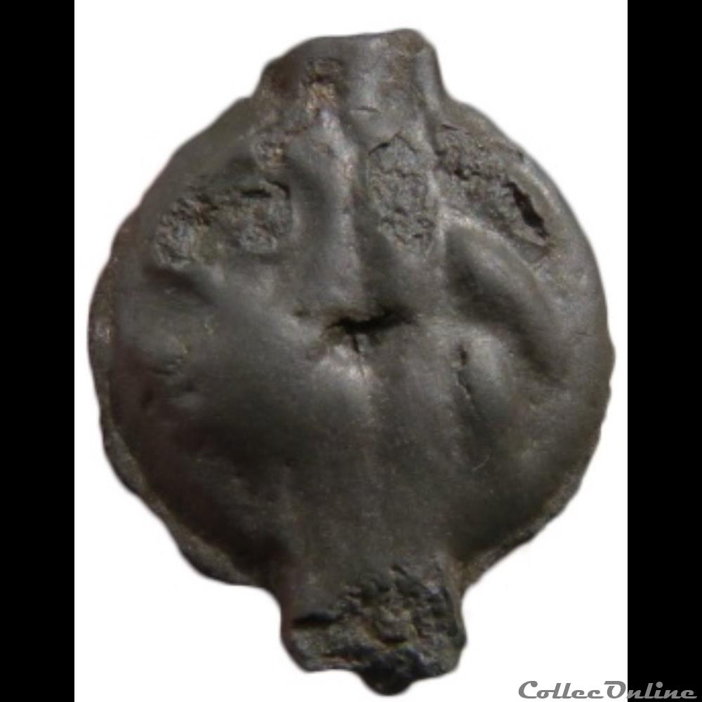 Série 38 ( classe I c ) potin à la tête d'indien / sanglier à droite monnaie antique gauloise serie 38 classe i c potin a la tete indien sanglier a droite
