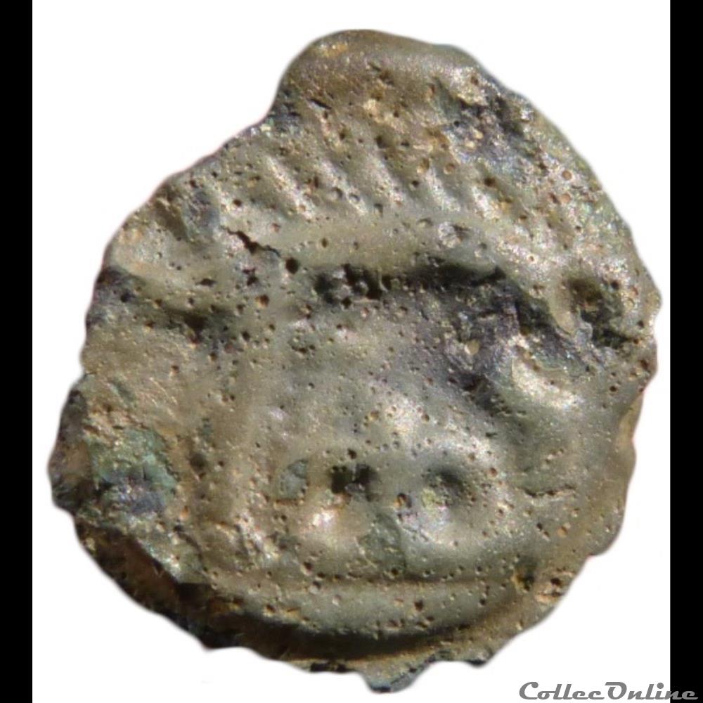 monnaie antique gauloise serie 38 classe i j potin a la tete indien