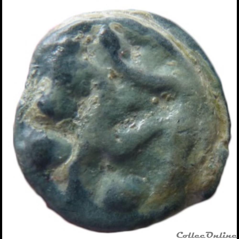 Série 559 DT 2640 Potin à la tête d'indien monnaie antique gauloise serie 559 dt 2640 potin a la tete indien