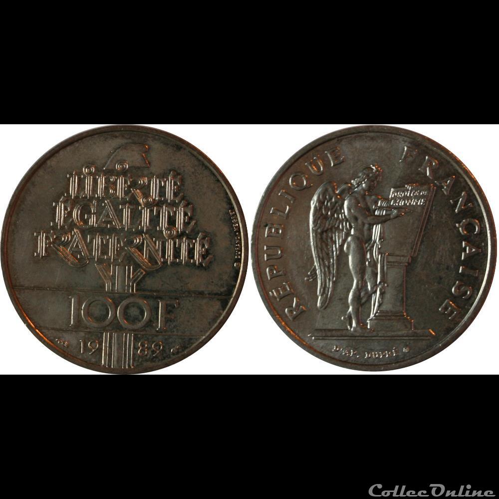 100 francs Droits de l’Homme 1989 monnaie france moderne 100 francs droits de l homme 1989
