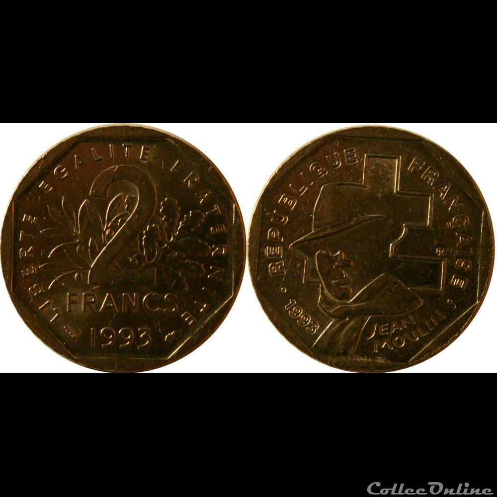 2 francs Jean Moulin 1993 monnaie france moderne 2 francs jean moulin 1993