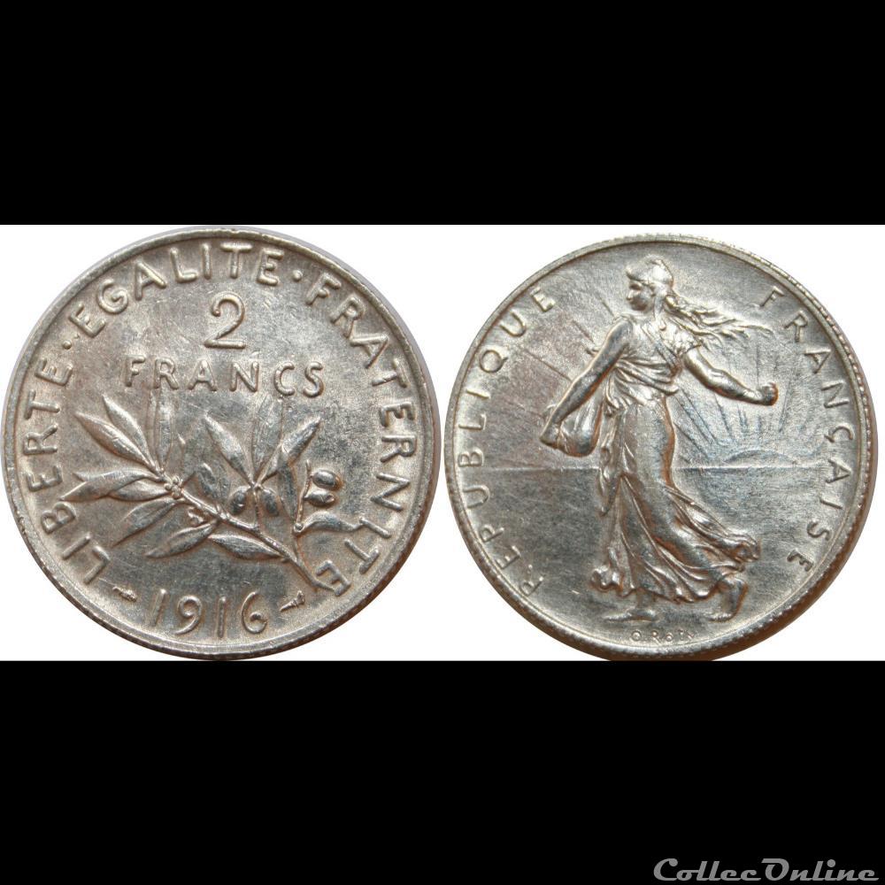 2 francs Semeuse 1916 monnaie france moderne 2 francs semeuse 1916