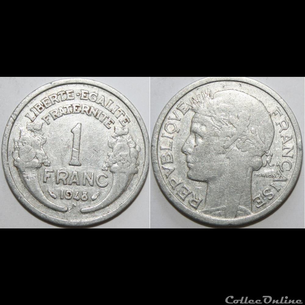 1 franc Morlon légère 1948 monnaie france moderne 1 franc morlon legere 1948