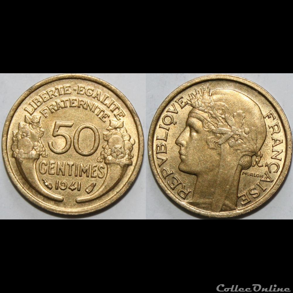50 centimes Morlon 1941 monnaie france moderne 50 centimes morlon 1941
