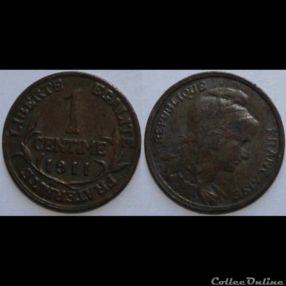 monnaie france moderne 1 centime daniel dupuis 1911
