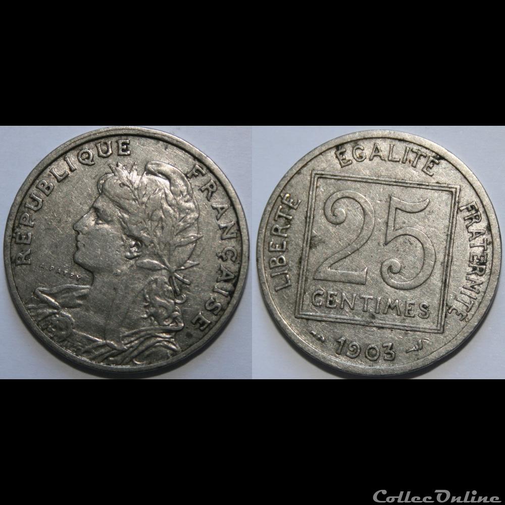 25 centimes Patey, 1er type 1903 monnaie france moderne 25 centimes patey 1er type 1903