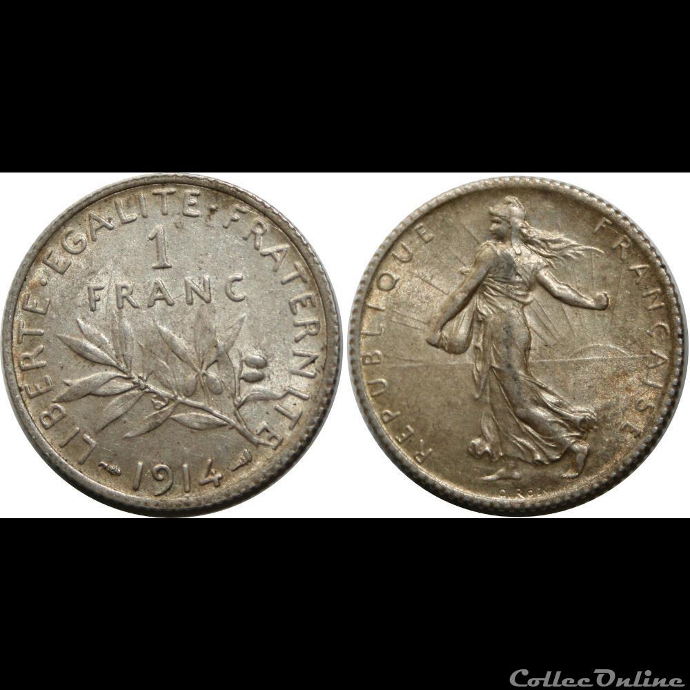 1 franc Semeuse 1914 monnaie france moderne 1 franc semeuse 1914
