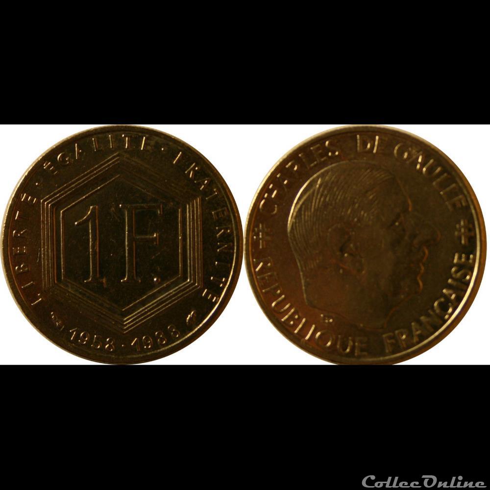 1 franc De Gaulle 1988 monnaie france moderne 1 franc de gaulle 1988