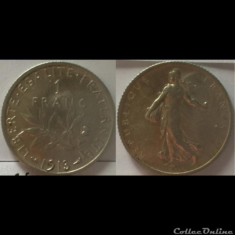 1 franc Semeuse 1913 monnaie france moderne 1 franc semeuse 1913