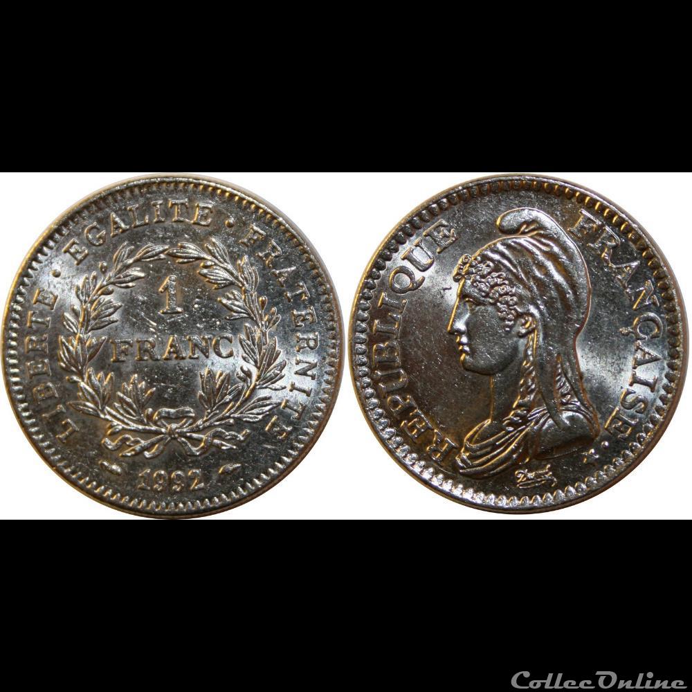1 franc République 1992 monnaie france moderne 1 franc republique 1992