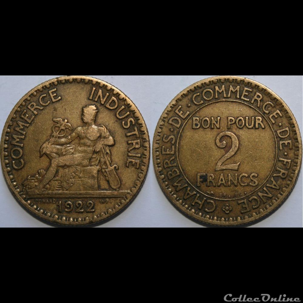 2 francs Chambres de Commerce 1922 monnaie france moderne 2 francs chambres de commerce 1922