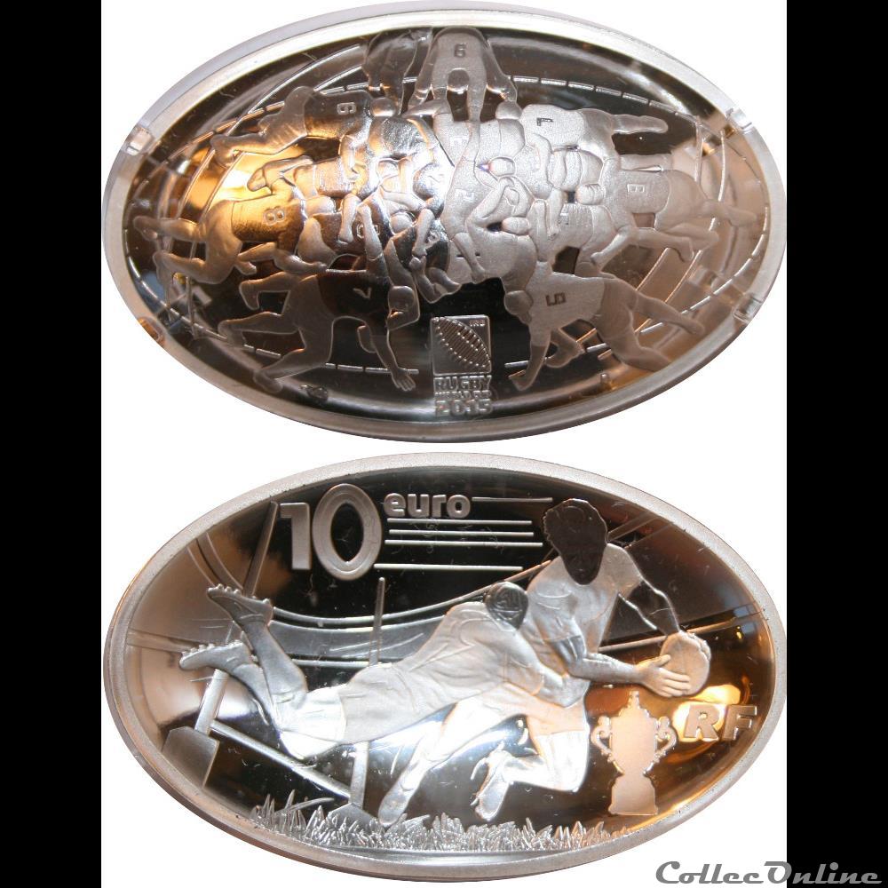 monnaie euro france 10 coupe du monde de rugby 2015