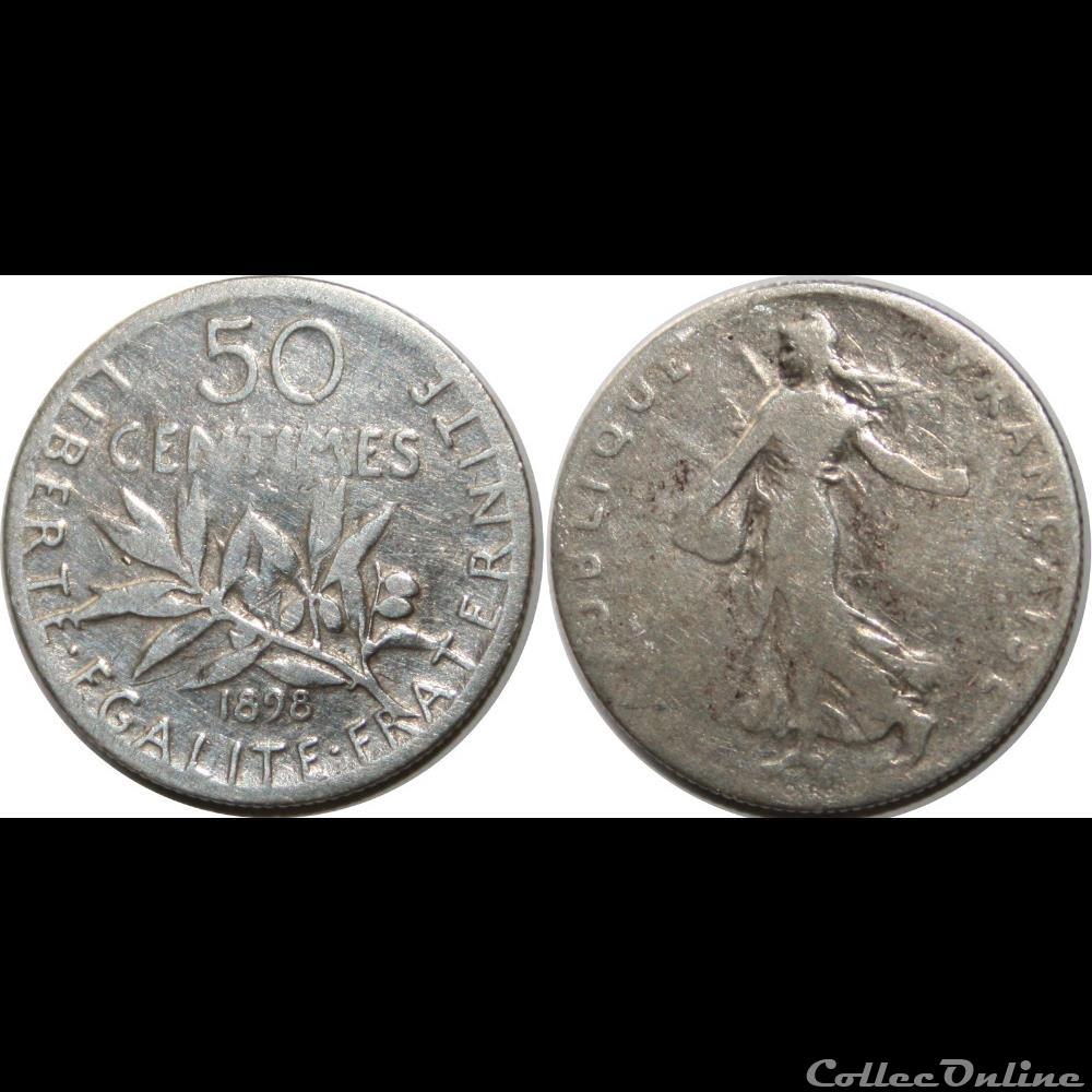 50 centimes Semeuse 1898 monnaie france moderne 50 centimes semeuse 1898