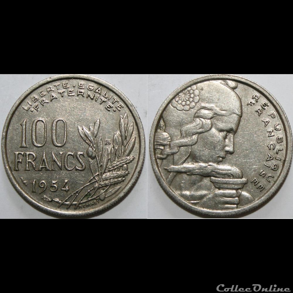 100 francs Cochet 1954 monnaie france moderne 100 francs cochet 1954