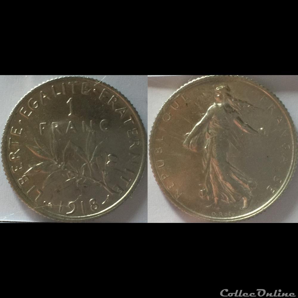 1 franc Semeuse 1918 monnaie france moderne 1 franc semeuse 1918