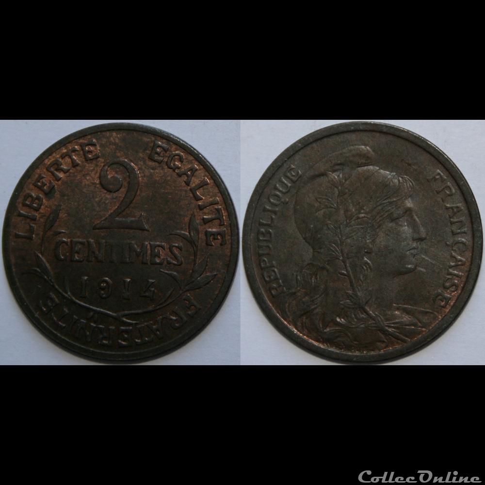 2 centimes Daniel-Dupuis 1914 monnaie france moderne 2 centimes daniel dupuis 1914