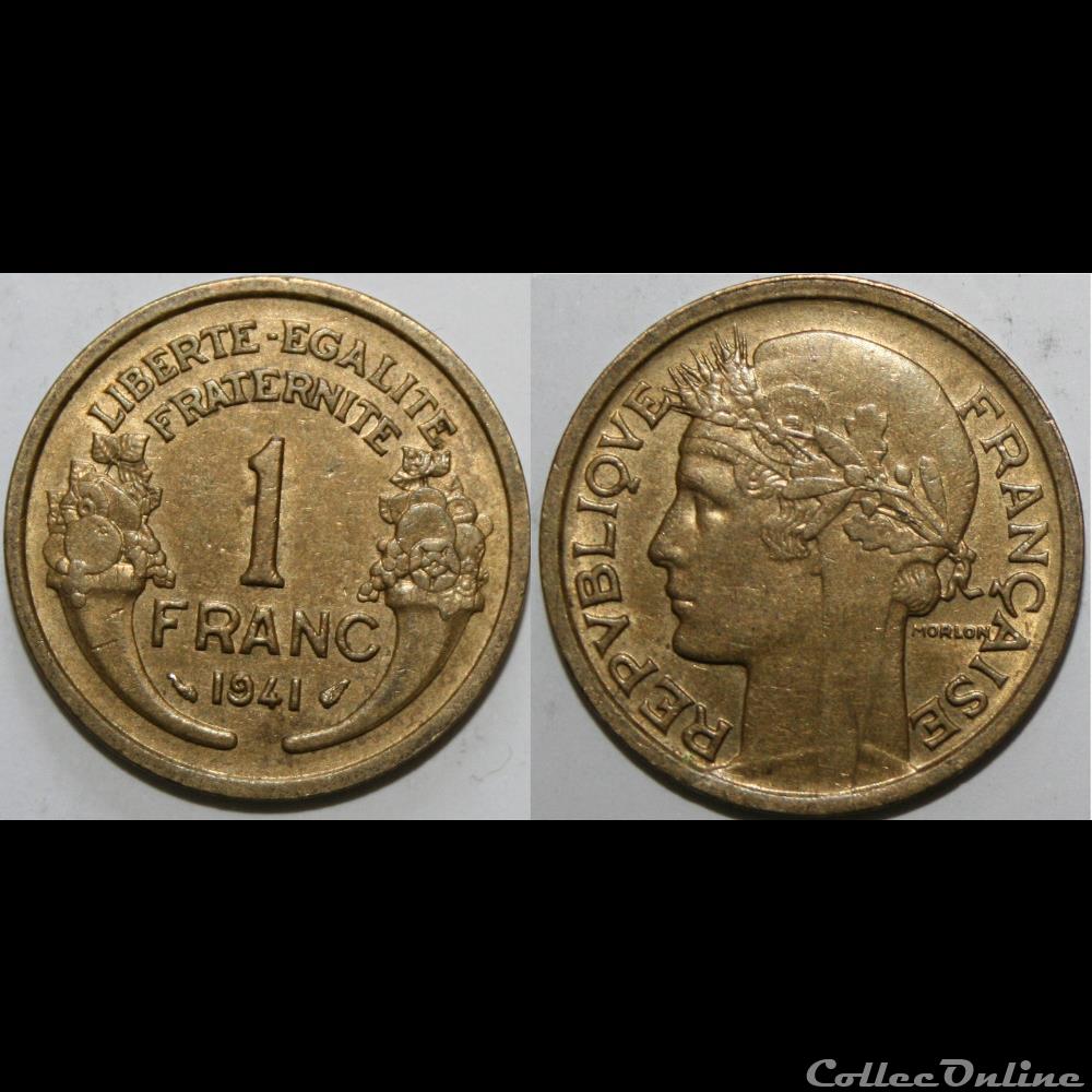 1 franc Morlon 1941 - Monnaies - Monde - France - Cinquième République