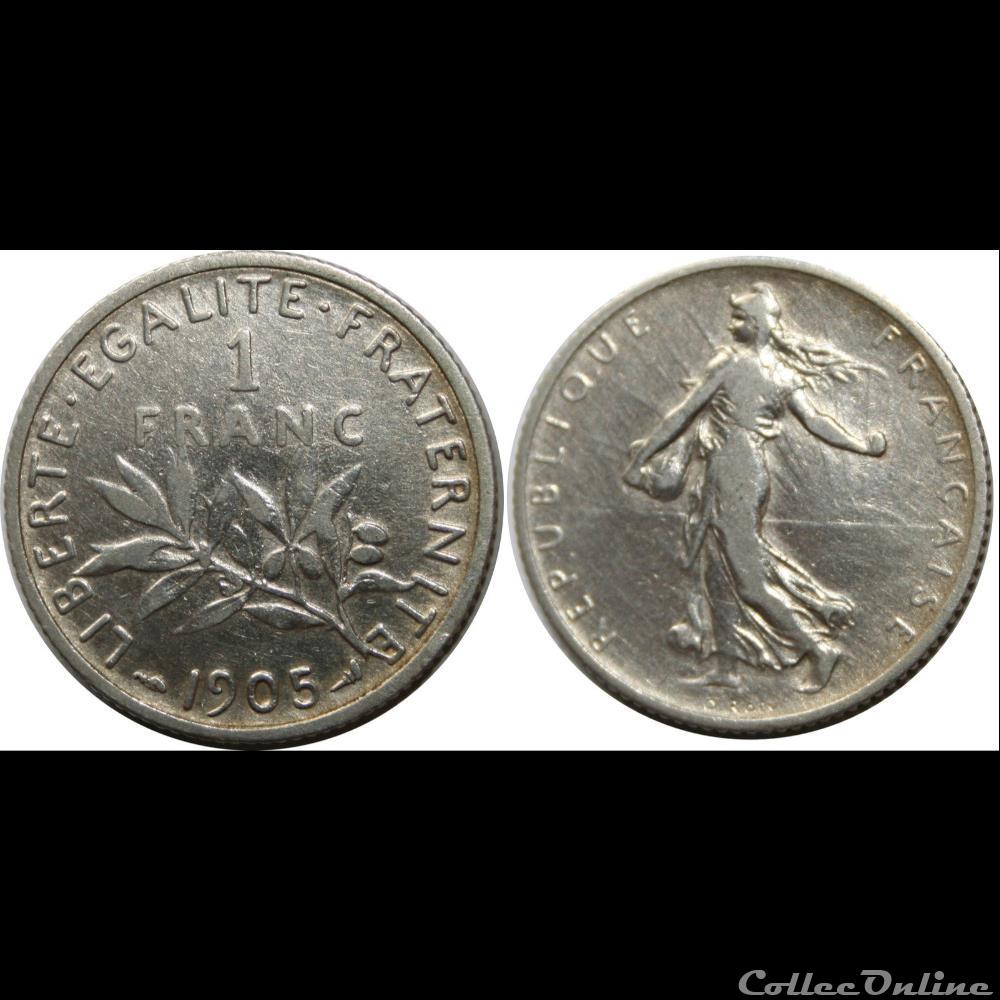 1 franc Semeuse 1905 monnaie france moderne 1 franc semeuse 1905