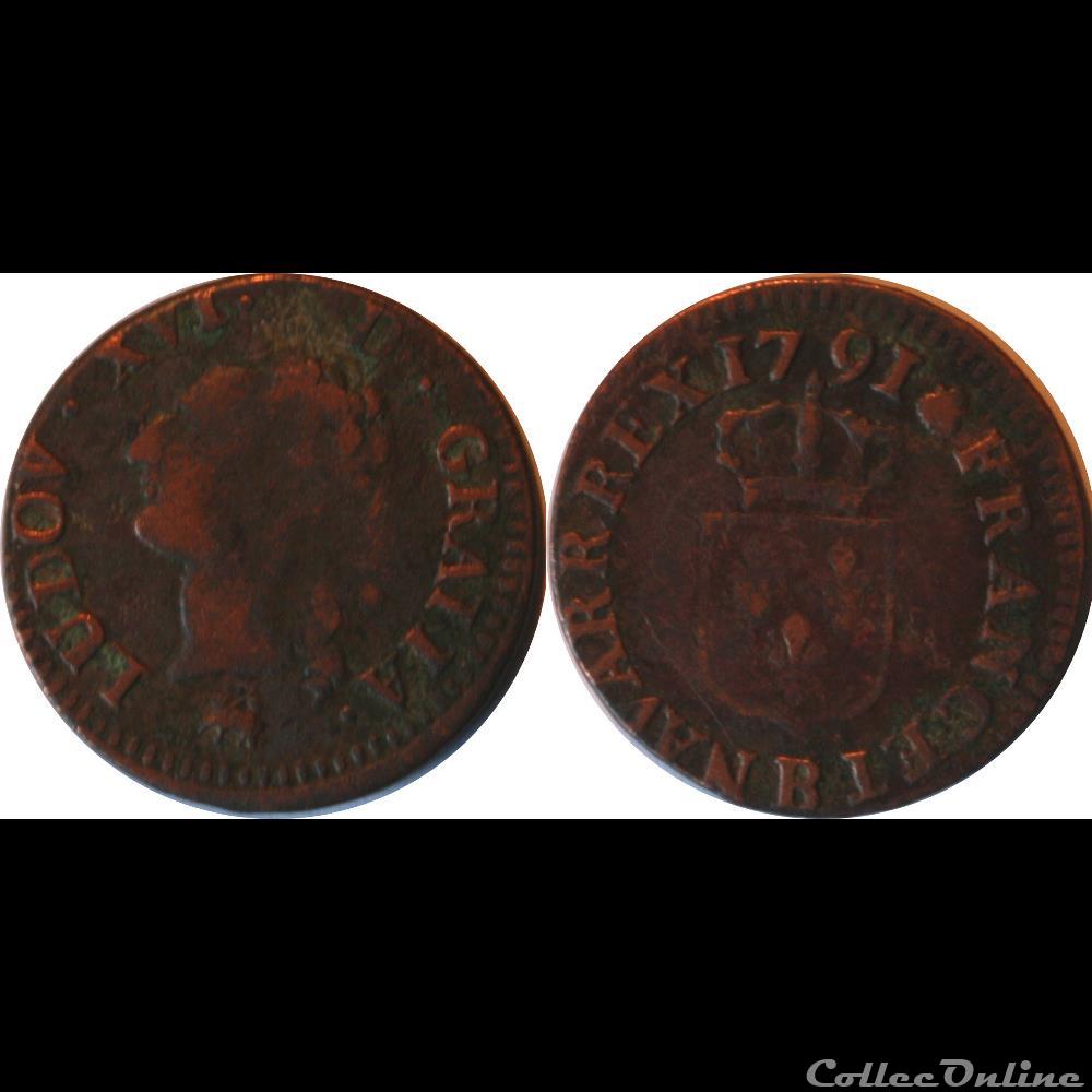 Louis XVI - Liard à l'écu - 1791 B monnaie france royale louis xvi liard a ecu 1791 b
