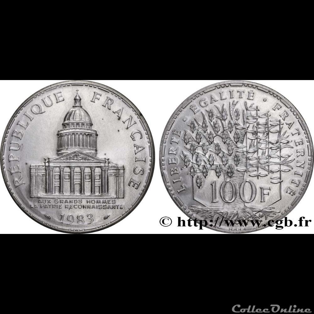 100 francs Panthéon 1983 monnaie france moderne 100 francs pantheon 1983